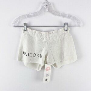 Wildfox Kids Shorts Size 10 White Unicorn Bottoms in Vintage Lace Peaches New
